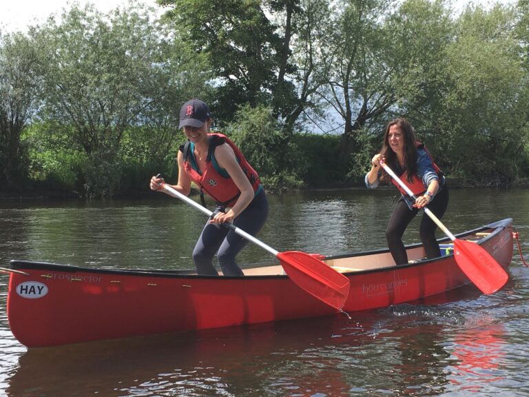 CANOEING OPEN CANOE HIRE WYE VALLEY RIVER WYE HAY ON WYE